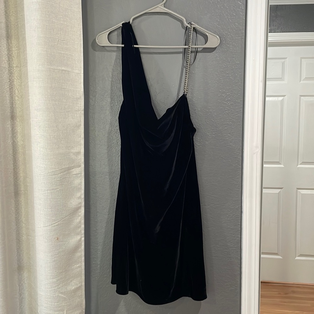 Zara suede mini black dress